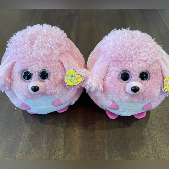 Ty Toys 2 Ty The Beanie Ballz Collection Lovey Stuffed Animal Pink Dog Poodle Poshmark